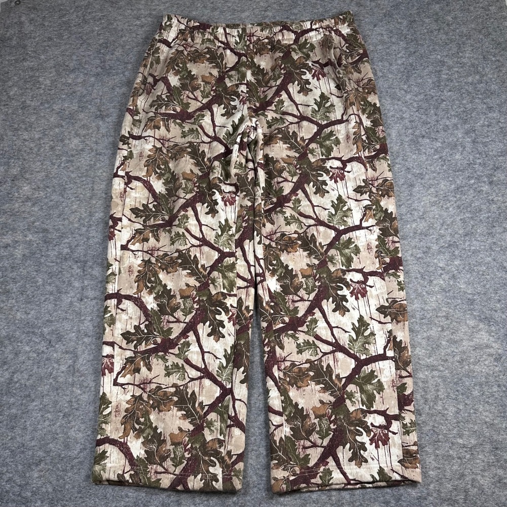 Original Use Joggers Tan Camo Fleece Oak Leaf Camouflage Mens Large